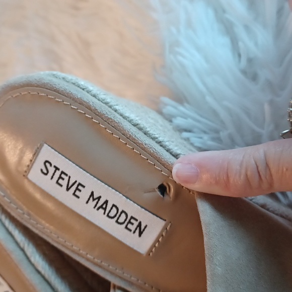 Steve Madden Urge sz 10 Espadrille Wedge Tan Suede Sandal - Picture 9 of 12